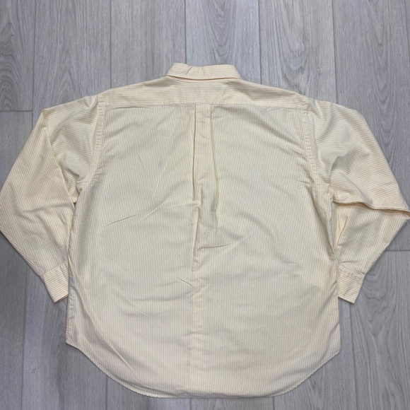 Polo Ralph Lauren Yellow & White Striped Button Down Men's XL - Picture 10 of 10